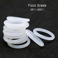 10pcs Thickness 2/2.4/3/4mm White Rubber Seal Ring OD 5-80mm Heat-Resistant Food Grade Silicone O-Ring Gas Stove Parts Accessories