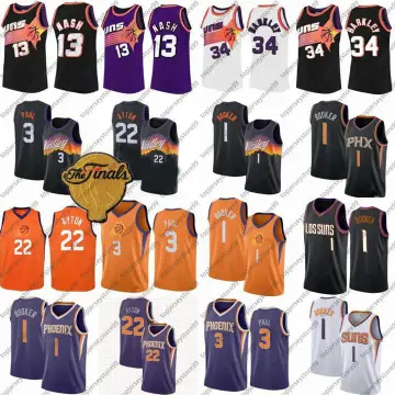 NBA_ 2022 Basketball Jersey 1 3 22 13 34 Phoenix''Suns''Men Devin Booker Chris  Paul DeAndre Ayton Steve Nash Charles Barkley Orange 
