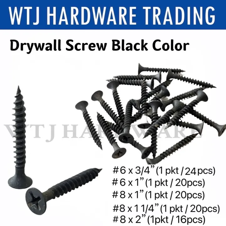 Black Drywall Screws / Black Screw Driving Counter Sunk Flat Head