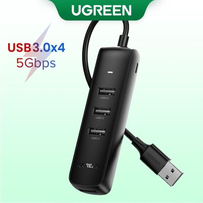 Ugreen อะแดปเตอร์ฮับ USB 3.0 4 พอร์ต สําหรับ MacBook Pro Surface MateBook PC USB HUB(1 เมตร) QC8191605