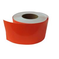 10CM*10M Orange Reflective Tapes Waterproof PVC Reflect Stickers Safety Warning Self-adhesive Strips For Bicycles Car Motorcycle Safety Cones Tape