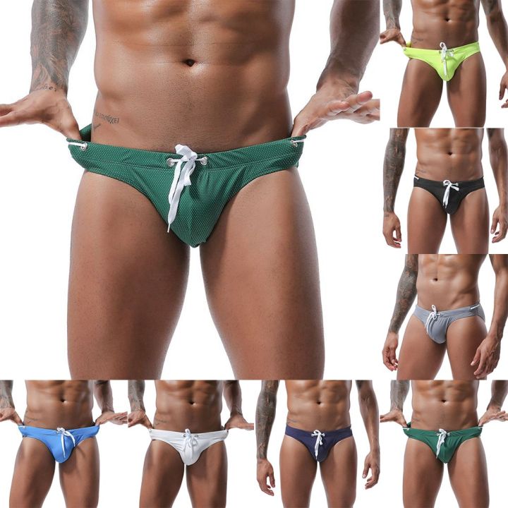 กางเกงว่ายน้ำผู้ชาย-กางเกงว่ายน้ำระบายอากาศได้กางเกงในเอวต่ำกางเกงว่ายน้ำชายหาดสปา
