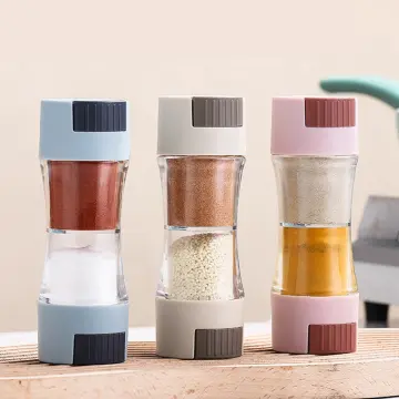 Push-type Salt Dispenser Sugar Bottle Spice Pepper Shaker Can Jar PushType  Seasoning Container Kitchen Gadgets