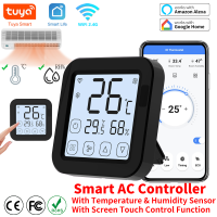 Tuya Smart Air Conditiong Thremostat เซ็นเซอร์ความชื้นอุณหภูมิในตัวสำหรับ IR Remote AC ทำงานร่วมกับ Alexa