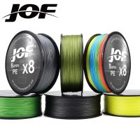 JOF 500M 300M 150M/ 546YDS 8 Braided Fishing Lines 8 Weaves Wire Smooth PE Multifilament Line for Sea Fishing 15-100LB Fishing Lines