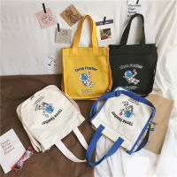 ifashionbagshop(IF1533) -E2กระเป๋าผ้า พายข้าง ผ้าแคนวาสกระเป๋าผ้ามีซิปกระเป๋าแฟชั่น ใหม่มาแรงกระเป๋าผ้าหนา