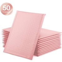 50Pcs Pink Mailer Poly Bubble Padded Mailing Envelopes for Mailer Gift Packaging Self Seal Bag Bubble Padding Bubble Mailers