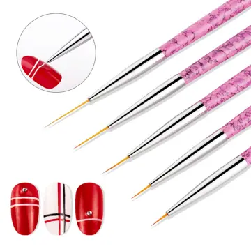 3pcs Nail Art Liner Brush Set, 7/9/11mm Thin Nail Art Brush for Short  Strokes, Long Lines, Details, Fine Designs 