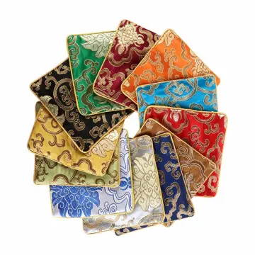 Multicolor Chinese Silk Chinese Silk Jewelry Bags Organizer 10cm