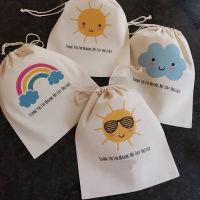 5pcs Sunshine Rainbow Clouds Weather boho themed boy girl Birthday Party baby shower decoration thank you candy gift Favor Bags