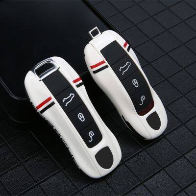 For Porsche 718 Cayenne Panamera 911 Macan Key Case Key Cover Taycan Cayman Boxster Key Shell Car Accessories Protective Case