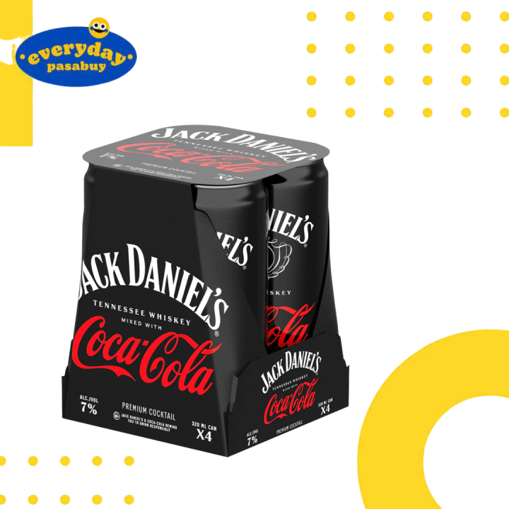 Jack Danie's Tennessee Whisky Mixed With Coca Cola 320ml x 4 Lazada PH