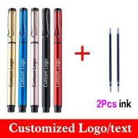 3pcs/set Business Metal Gel Pen Get 2 Ink Advertising Gift Pen Office Supplies Custom Logo Student Prize Stationery Wholesale