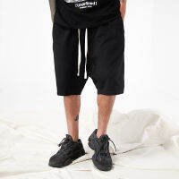 Undefined Summer European Sylish Harlem Short Pants Mens Black Drawstring Shorts High Street Style