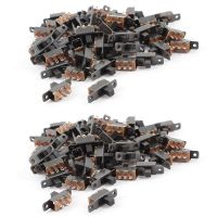 110 Pcs 3 Terminals PCB Mount 2 Position 1P2T Mini Slide Switch