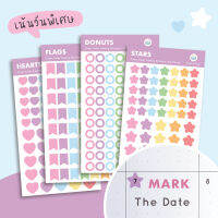 สติกเกอร์ Color Coding ? แบบใส เน้นวันพิเศษ สติ๊กเกอร์ วงกลม แต่งแพลนเนอร์ Clear Code Decorative Planner Stickers by mimisplan