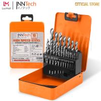 InnTech ชุดดอกสว่านเจาะเหล็ก 19 ชิ้น ขนาด 1-10 มม. High Speed Steel ดอกสว่านเจาะเหล็ก ดอกสว่าน ดอกสว่านไฮสปีด HSS คุณภาพสูง รุ่น HSS-19