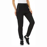 TACVASEN Womens Running Pants Drawstring Joggers Sweatpants Jogging Fitness Bodybuilding Trousers Gym Bottoms Zipper Pockets