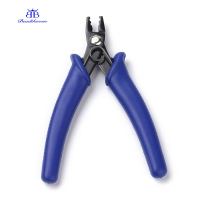 Beadthoven 1PC 45# Carbon Steel Jewelry Tools Crimper Pliers for Crimp Beads DarkBlue 125x80x14mm