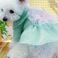 Dog Dress	Pet Dress Doll Collar Big Bowknot Dog Skirt Buttons Closure Short Sleeves Dog Dress Summer Clothes For Doggie Girl Dresses