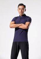 Personal trainer work clothing polo shirt quick-drying tights fitness training stretch turn-up collar zipper custom made