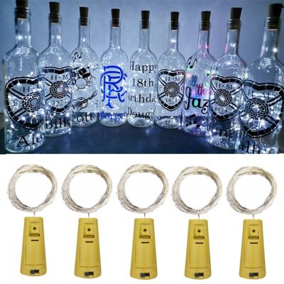 5pcs Wine Bottle Lights with Cork LED String Lights Battery Powered Fairy Lights Garland Christmas Party Wedding Bar Decoration Fairy Lights
