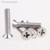 ☍ 10/25/50pcs Metric Imperial Type Thread 304 Stainles Steel Flat Head Cross Screw M1.6 M2 M2.5 M3 M4 M5 M6