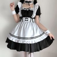 2022 Black Cute Lolita Maid Costumes Girls Women Lovely Maid Cosplay Costume Animation Show Japanese Outfit Dress Clothes