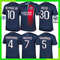 ○۞ เสื้อกีฬาแขนสั้น ลายทีมชาติฟุตบอลไทย 23-24 psg ชุดเหย้า AAA คุณภาพสูง