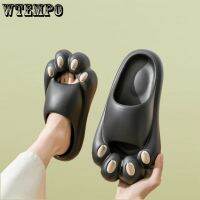 WTEMPO รองเท้าผู้ชายผู้หญิงมีกรงเล็บแมวสไลด์กลางแจ้งน่ารักใส่ได้ทั้งผู้ชายและผู้หญิง