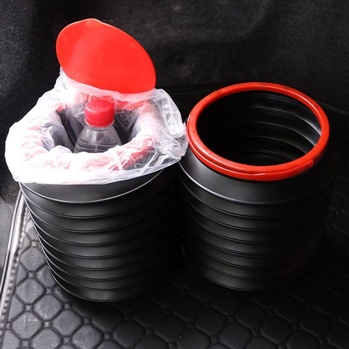 โดยตรงลมถังขยะในรถถังขยะสามารถล้างถังแบบยืดหดได้พับที่เก็บขยะผู้ถือขยะสากลสีดำ