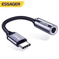 Essager USB ประเภท C ถึง3.5Mm แจ็ค AUX ออดิโอสำหรับรถยนต์สายลำโพงหูฟังอะแดปเตอร์หูฟังเหมาะสำหรับสมาร์โฟน Xiaomi Oneplus ที่เหมาะกับสาย Huawei