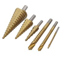 【LZ】☞☁✉  HSS Passo Brocas E Brocas Bit-Fresadora Sulco Reto Banhado a Titânio Torneira para Metal Macio e Madeira 6Pcs Conjunto