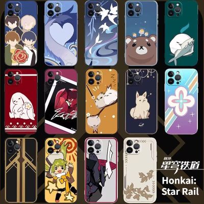 เคสซิลิโคนแฟชั่นตัวละคร Honkai Star Rail เข้ากันได้กับ IPhone 11 13 Pro Max 13 Mini Wolf March 7th Trailblazer Jing Yuan Kafka เคส TPU นิ่มกันกระแทก