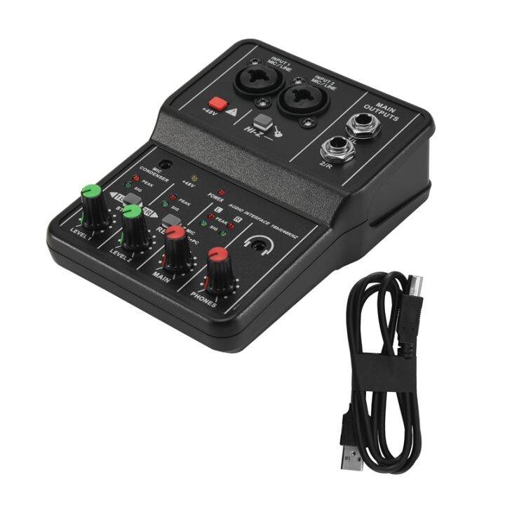 Q-12 Sound Card Audio Mixer Sound Board Console Desk System Interface 4 ...