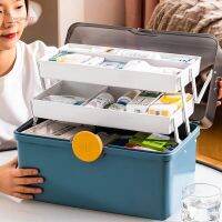 【LZ】 3 Layers Medicine Storage Box Home Family First Aid Kit Box with Handle Multi-functional Household Convenient  Portable Pill Box