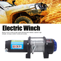 เครื่องกว้านไฟฟ้าสแตนเลส 4000LB 12V Winch พร้อมรีโมทคอนโทรลไร้สายสำหรับรถ ATV UTV Off Road