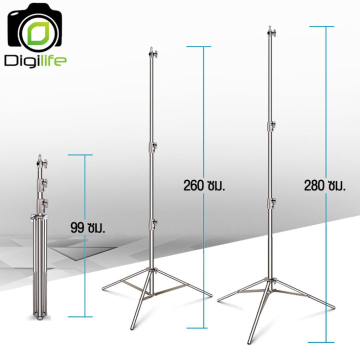 ์np-จัดส่งฟรี-tripod-light-stand-280-cm-stainless-steel-ขาสแตนด์เลส-โช๊คสปริง-ขาตั้งไฟ-amp-ขาตั้งแฟลช