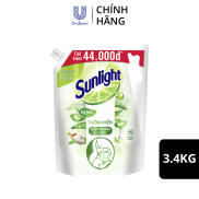 Nước Rửa Chén Bát Sunlight Thiên Nhiên Muối Khoáng & Lô Hội Túi 3.4KG