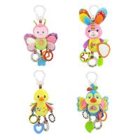 New Baby Animal Rattles Bed Stroller Bell Toys Newborn Grab Ability Training Dolls Educational Plush Infant Toy 0 12 Month