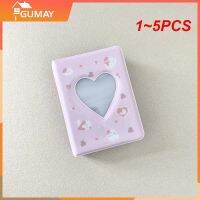 1 5PCS Cute Bear Photo Album 3 Inch Love Heart Hollow Picture Storage Case Kpop Card Binder Name Card Book Photocard Holder 40