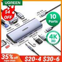 [LUNA electronic accessories] UGREEN USB ฮับ4K หัวแปลงสัญญาณ HDMI C ถึง RJ45 3.0 PD 100W ท่าเรือสำหรับแมคบุ๊กโปรแอร์ M2 M1ตัวแยก USB-C ชนิด3.1