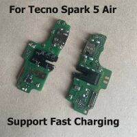 สำหรับ Tecno Spark 5ปลั๊กเชื่อมต่อกำลังชาร์จไฟ USB อากาศท่าเรือชิ้นส่วนอะไหล่บอร์ด Mic Flex Cable