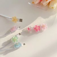 Flowers Cute Cable Protector Cartoon USB Charger Protector Cable Organizer Data Line Cord Cable Winder Cover For iPhone Xiaomi