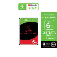 SEAGATE IRONWOLF PRO NAS HDD  ST6000NE000 / 6TB / 3.5" / 7200RPM / C/256MB / SATA 6GB/s (ฮาร์ดดิสก์) *ฟรีบริการกู้ข้อมูล