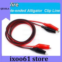ixoo61 store 1meter 2-Wire Double Clips Crocodile Cable Alligator Jumper Wire Electrical Connector Clamp Insulated Test Lead