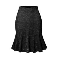 Woman Skirts Mini Mermaid Skirt High Waist Slim Fit Elegant Skirts Summer Office Bottoms Fishtail Knee-length Woemn Lace Skirt