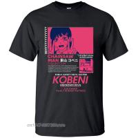Chainsaw Man Kobeni T-Shirts Japan Style Anime Manga Black Short Sleeved T Shirts Women 100% Cotton Men Oversized T Shirt
