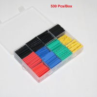 530PCS Sleeving Wrap Wire Polyolefin Assorted Heat Shrink Tubing Insulation Shrinkable Tube kits