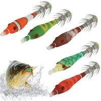 hot！【DT】 4/5pcs 60mm 3.3g Squid Tataki Soft Jigs Fishing Cuttlefish Jig Artificial Baits Sea Silicone